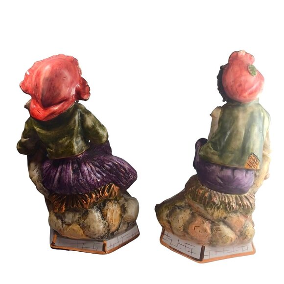 Antique Vtg Italian Girl Boy Victorian Peasant Children Capodimonte BENACCHIO 2 - Picture 12 of 16